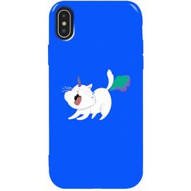 Придбати Чехол-накладка TOTO Pure TPU 2mm Print Case Apple iPhone X/XS #6 Cat Puk Blue, image , характеристики, відгуки