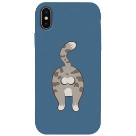 Купить Чехол-накладка TOTO Matt TPU 2mm Print Case Apple iPhone X/XS #62 Catzad Navy Blue, фото , характеристики, отзывы