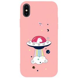 Придбати Чехол-накладка TOTO Matt TPU 2mm Print Case Apple iPhone X/XS #17 Ufo Pink, image , характеристики, відгуки