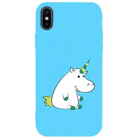 Купить Чехол-накладка TOTO Matt TPU 2mm Print Case Apple iPhone X/XS #1 Unicorn Circle Sky Blue, фото , характеристики, отзывы