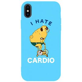 Купить Чехол-накладка TOTO Matt TPU 2mm Print Case Apple iPhone X/XS #5 Hate Cardio Sky Blue, фото , характеристики, отзывы