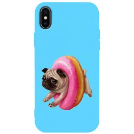 Купить Чехол-накладка TOTO Matt TPU 2mm Print Case Apple iPhone X/XS #34 Dog Donat Sky Blue, фото , характеристики, отзывы