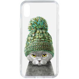Купить Чехол-накладка TOTO Acrylic+TPU Print Case Apple iPhone X/XS #7 Cat In Hat Transparent, фото , характеристики, отзывы