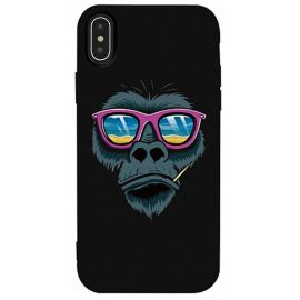 Придбати Чехол-накладка TOTO Matt TPU 2mm Print Case Apple iPhone XS Max #67 Monkey Glass Black, image , характеристики, відгуки