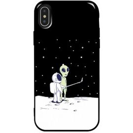 Купить Чехол-накладка TOTO Pure TPU 2mm Print Case Apple iPhone XS Max #40 Ufo Moon Black, фото , характеристики, отзывы