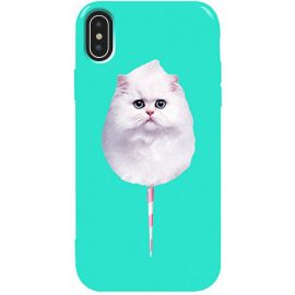 Купить Чехол-накладка TOTO Pure TPU 2mm Print Case Apple iPhone XS Max #9 Cat Candy Mint, фото , характеристики, отзывы