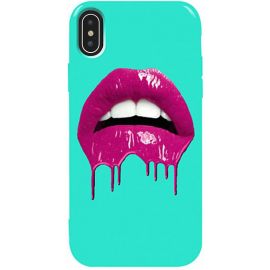 Купить Чехол-накладка TOTO Pure TPU 2mm Print Case Apple iPhone XS Max #32 Lips Mint, фото , характеристики, отзывы