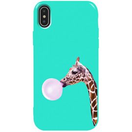 Купить Чехол-накладка TOTO Pure TPU 2mm Print Case Apple iPhone XS Max #37 Giraff Gum Mint, фото , характеристики, отзывы