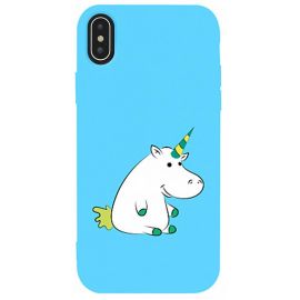 Купить Чехол-накладка TOTO Matt TPU 2mm Print Case Apple iPhone XS Max #1 Unicorn Circle Sky Blue, фото , характеристики, отзывы