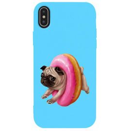 Купить Чехол-накладка TOTO Matt TPU 2mm Print Case Apple iPhone XS Max #34 Dog Donat Sky Blue, фото , характеристики, отзывы