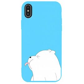 Купить Чехол-накладка TOTO Matt TPU 2mm Print Case Apple iPhone XS Max #57 Bear Tongue Sky Blue, фото , характеристики, отзывы