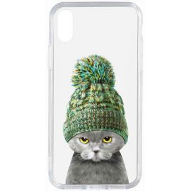 Купить Чехол-накладка TOTO Acrylic+TPU Print Case Apple iPhone XS Max #7 Cat In Hat Transparent, фото , характеристики, отзывы