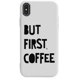 Купить Чехол-накладка TOTO Pure TPU 2mm Print Case Apple iPhone XS Max #41 First Coffee White, фото , характеристики, отзывы