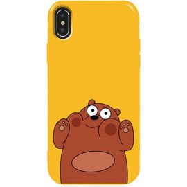 Придбати Чехол-накладка TOTO Pure TPU 2mm Print Case Apple iPhone XS Max #56 Bear Ups Yellow, image , характеристики, відгуки
