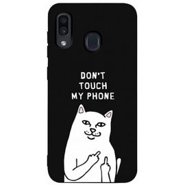 Придбати Чехол-накладка TOTO Matt TPU 2mm Print Case Samsung Galaxy A20/A30 #58 Cat Dontouch Black, image , характеристики, відгуки
