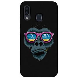 Купить Чехол-накладка TOTO Matt TPU 2mm Print Case Samsung Galaxy A20/A30 #67 Monkey Glass Black, фото , характеристики, отзывы