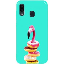 Купить Чехол-накладка TOTO Pure TPU 2mm Print Case Samsung Galaxy A20/A30 #35 Flamingo Donats Mint, фото , характеристики, отзывы