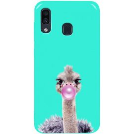 Купить Чехол-накладка TOTO Pure TPU 2mm Print Case Samsung Galaxy A20/A30 #38 Ostrich Gum Mint, фото , характеристики, отзывы