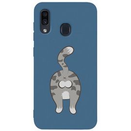 Купить Чехол-накладка TOTO Matt TPU 2mm Print Case Samsung Galaxy A20/A30 #62 Catzad Navy Blue, фото , характеристики, отзывы