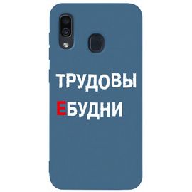 Купить Чехол-накладка TOTO Matt TPU 2mm Print Case Samsung Galaxy A20/A30 #78 Budni Navy Blue, фото , характеристики, отзывы