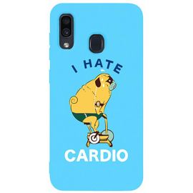 Купить Чехол-накладка TOTO Matt TPU 2mm Print Case Samsung Galaxy A20/A30 #5 Hate Cardio Sky Blue, фото , характеристики, отзывы