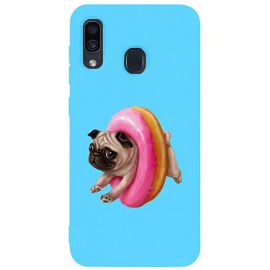 Купить Чехол-накладка TOTO Matt TPU 2mm Print Case Samsung Galaxy A20/A30 #34 Dog Donat Sky Blue, фото , характеристики, отзывы