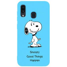 Купить Чехол-накладка TOTO Matt TPU 2mm Print Case Samsung Galaxy A20/A30 #64 Snoopy Sky Blue, фото , характеристики, отзывы