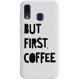 Придбати Чехол-накладка TOTO Pure TPU 2mm Print Case Samsung Galaxy A20/A30 #41 First Coffee White, image , характеристики, відгуки