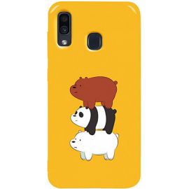 Купить Чехол-накладка TOTO Pure TPU 2mm Print Case Samsung Galaxy A20/A30 #13 Bears Yellow, фото , характеристики, отзывы