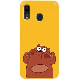 Купить Чехол-накладка TOTO Pure TPU 2mm Print Case Samsung Galaxy A20/A30 #56 Bear Ups Yellow, фото , характеристики, отзывы