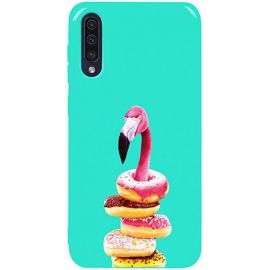 Купить Чехол-накладка TOTO Pure TPU 2mm Print Case Samsung Galaxy A30s/A50/A50s #35 Flamingo Donats Mint, фото , характеристики, отзывы