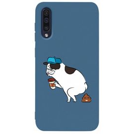 Купить Чехол-накладка TOTO Matt TPU 2mm Print Case Samsung Galaxy A30s/A50/A50s #50 Mops Kak Navy Blue, фото , характеристики, отзывы