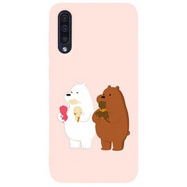 Купить - Чехол-накладка TOTO Matt TPU 2mm Print Case Samsung Galaxy A30s/A50/A50s #66 Bear Icecreame Sand pink, фото , характеристики, отзывы