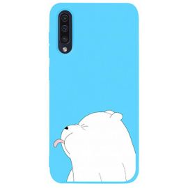 Купить Чехол-накладка TOTO Matt TPU 2mm Print Case Samsung Galaxy A30s/A50/A50s #57 Bear Tongue Sky Blue, фото , характеристики, отзывы