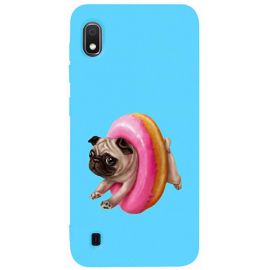 Купить Чехол-накладка TOTO Matt TPU 2mm Print Case Samsung Galaxy A10 #34 Dog Donat Sky Blue, фото , характеристики, отзывы