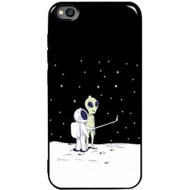 Купить Чехол-накладка TOTO Pure TPU 2mm Print Case Xiaomi Redmi Go #40 Ufo Moon Black, фото , характеристики, отзывы