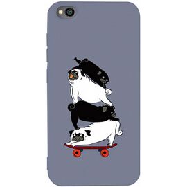 Купить Чехол-накладка TOTO Matt TPU 2mm Print Case Xiaomi Redmi Go #51 Mops Skate Lavander Grey, фото , характеристики, отзывы