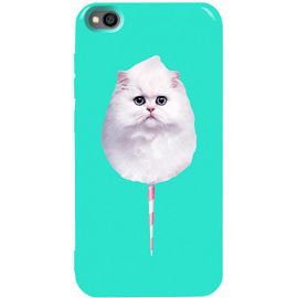 Купить Чехол-накладка TOTO Pure TPU 2mm Print Case Xiaomi Redmi Go #9 Cat Candy Mint, фото , характеристики, отзывы