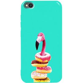 Купить Чехол-накладка TOTO Pure TPU 2mm Print Case Xiaomi Redmi Go #35 Flamingo Donats Mint, фото , характеристики, отзывы