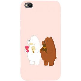 Купить Чехол-накладка TOTO Matt TPU 2mm Print Case Xiaomi Redmi Go #66 Bear Icecreame Sand pink, фото , характеристики, отзывы