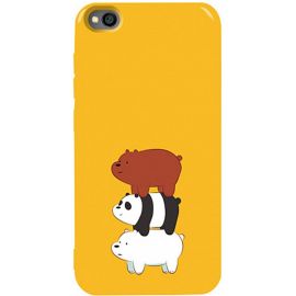 Купить Чехол-накладка TOTO Pure TPU 2mm Print Case Xiaomi Redmi Go #13 Bears Yellow, фото , характеристики, отзывы