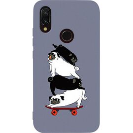 Придбати Чехол-накладка TOTO Matt TPU 2mm Print Case Xiaomi Redmi 7 #51 Mops Skate Lavander Grey, image , характеристики, відгуки