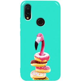 Купить Чехол-накладка TOTO Pure TPU 2mm Print Case Xiaomi Redmi 7 #35 Flamingo Donats Mint, фото , характеристики, отзывы