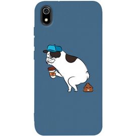 Купить Чехол-накладка TOTO Matt TPU 2mm Print Case Xiaomi Redmi 7A #50 Mops Kak Navy Blue, фото , характеристики, отзывы