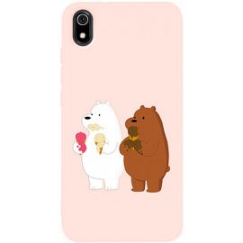 Придбати Чехол-накладка TOTO Matt TPU 2mm Print Case Xiaomi Redmi 7A #66 Bear Icecreame Sand pink, image , характеристики, відгуки