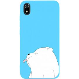 Купить Чехол-накладка TOTO Matt TPU 2mm Print Case Xiaomi Redmi 7A #57 Bear Tongue Sky Blue, фото , характеристики, отзывы