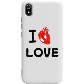 Купить Чехол-накладка TOTO Pure TPU 2mm Print Case Xiaomi Redmi 7A #42 Love Heart White, фото , характеристики, отзывы