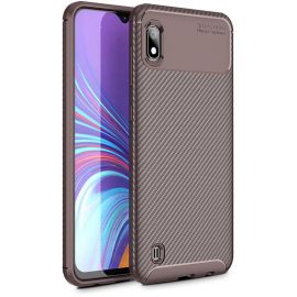 Придбати Чехол-накладка TOTO TPU Carbon Fiber 1,5mm Case Samsung Galaxy A10 Coffee, image , характеристики, відгуки