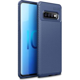 Купить Чехол-накладка TOTO TPU Carbon Fiber 1,5mm Case Samsung Galaxy S10+ Dark Blue, фото , характеристики, отзывы