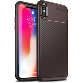 Придбати Чехол-накладка TOTO TPU Carbon Fiber 1,5mm Case Apple iPhone X/XS Coffee, image , характеристики, відгуки